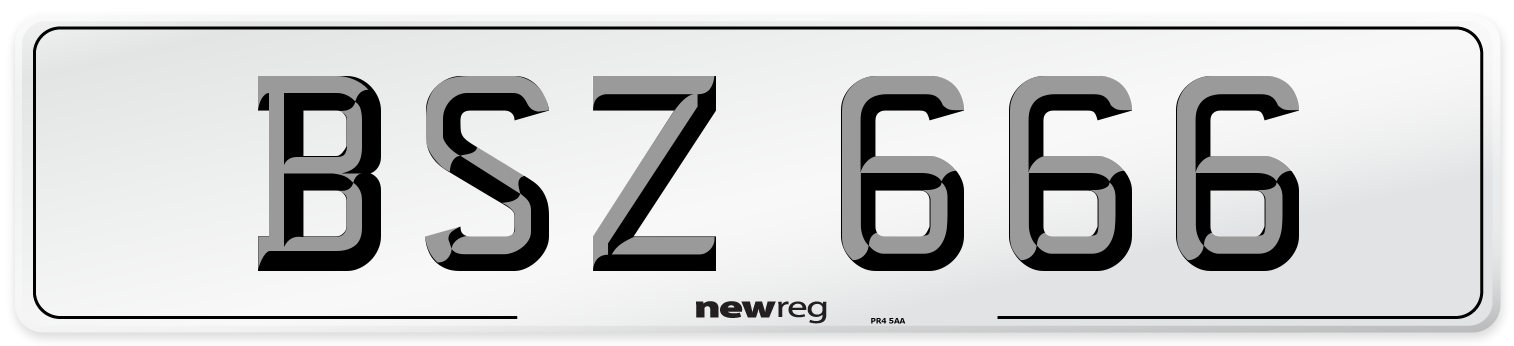 BSZ 666 Number Plate from New Reg